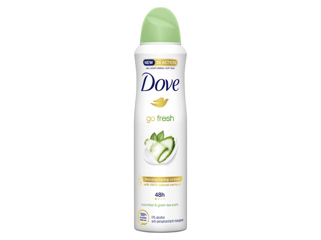 Dove Dámsky antiperspirant v spreji go fresh cucumber & green tea