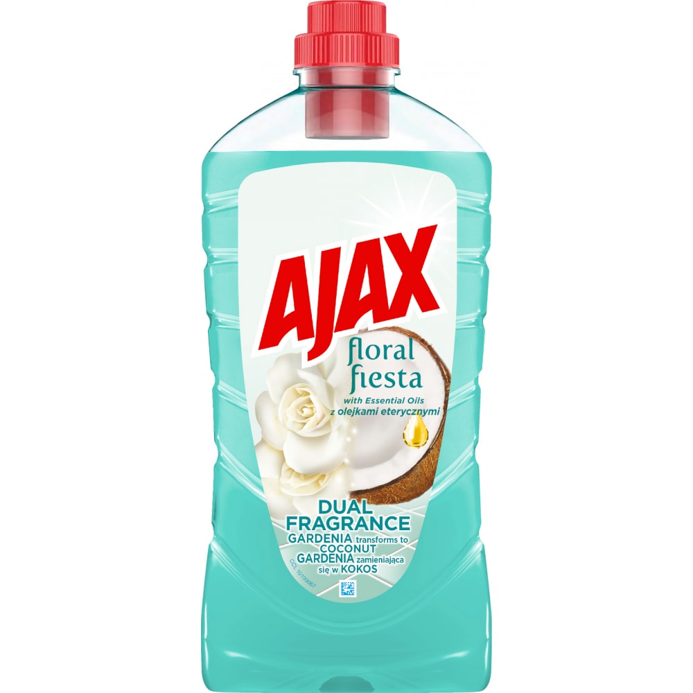 Ajax Floral Fiesta Dual Fragrance Gardenia & Coconut univerzálny čistiaci prostriedok, gardénia a kokos 1l