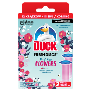 Fresh Discs WC čistič First Kiss Flowers, náplň 2x36 ml, 72 ml